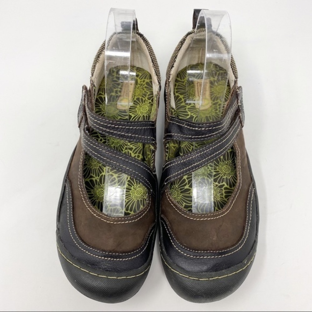 Jambu Prizm Leather Mary Jane Flats Brown 9 - Picture 3 of 9